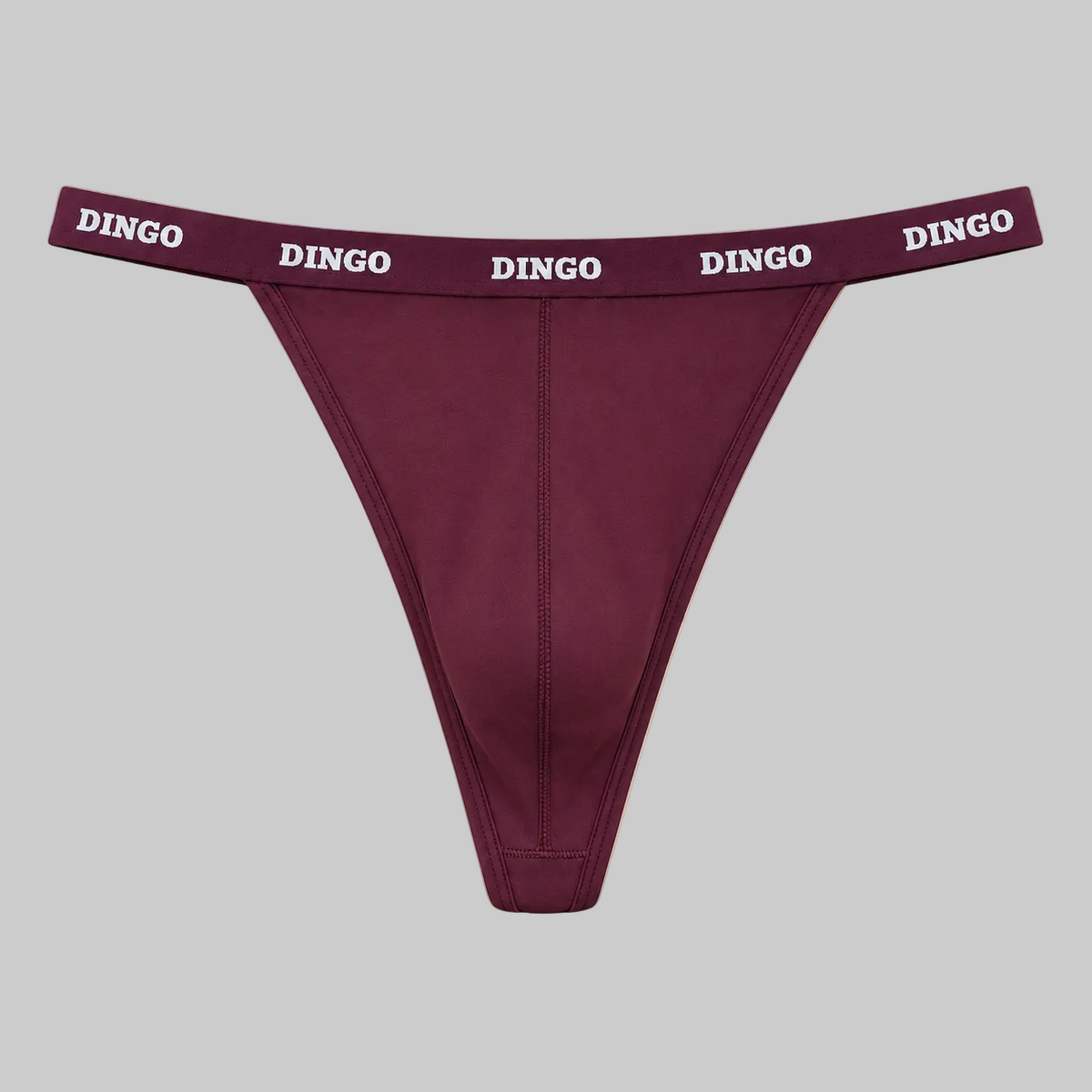 DINGO Sculpt Wine Thong - men's wine thong underwear detail view