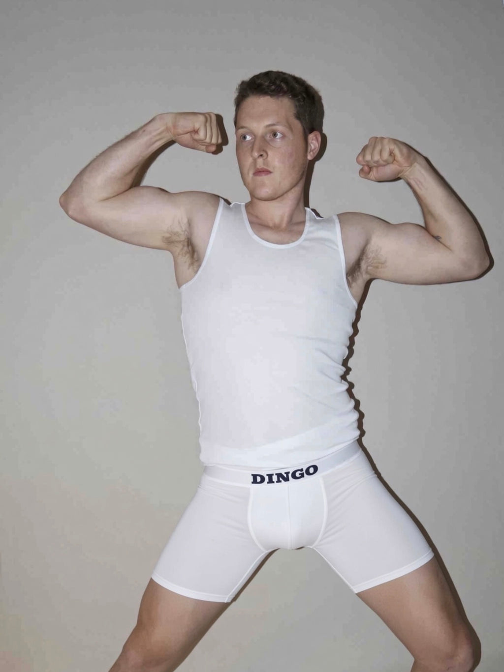 DINGO White Compression Brief - men's white compression underwear
