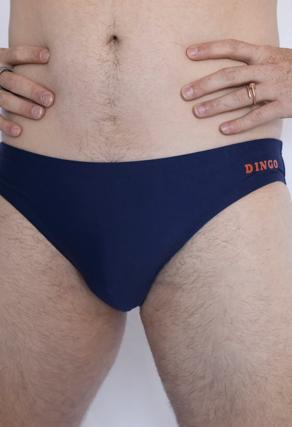 DINGO Navy Speedo front close up
