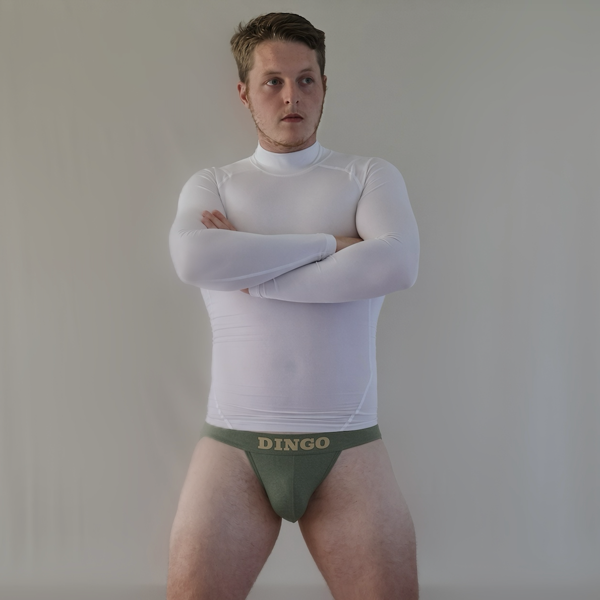 DINGO Olive Jockstrap - men's olive jockstrap underwear alternate view